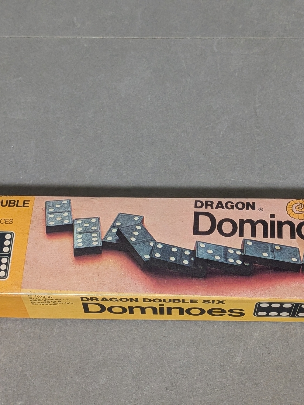 Vintage Milton Bradley 1970 Dragon Dominoes Double Six 28 Pc #4130